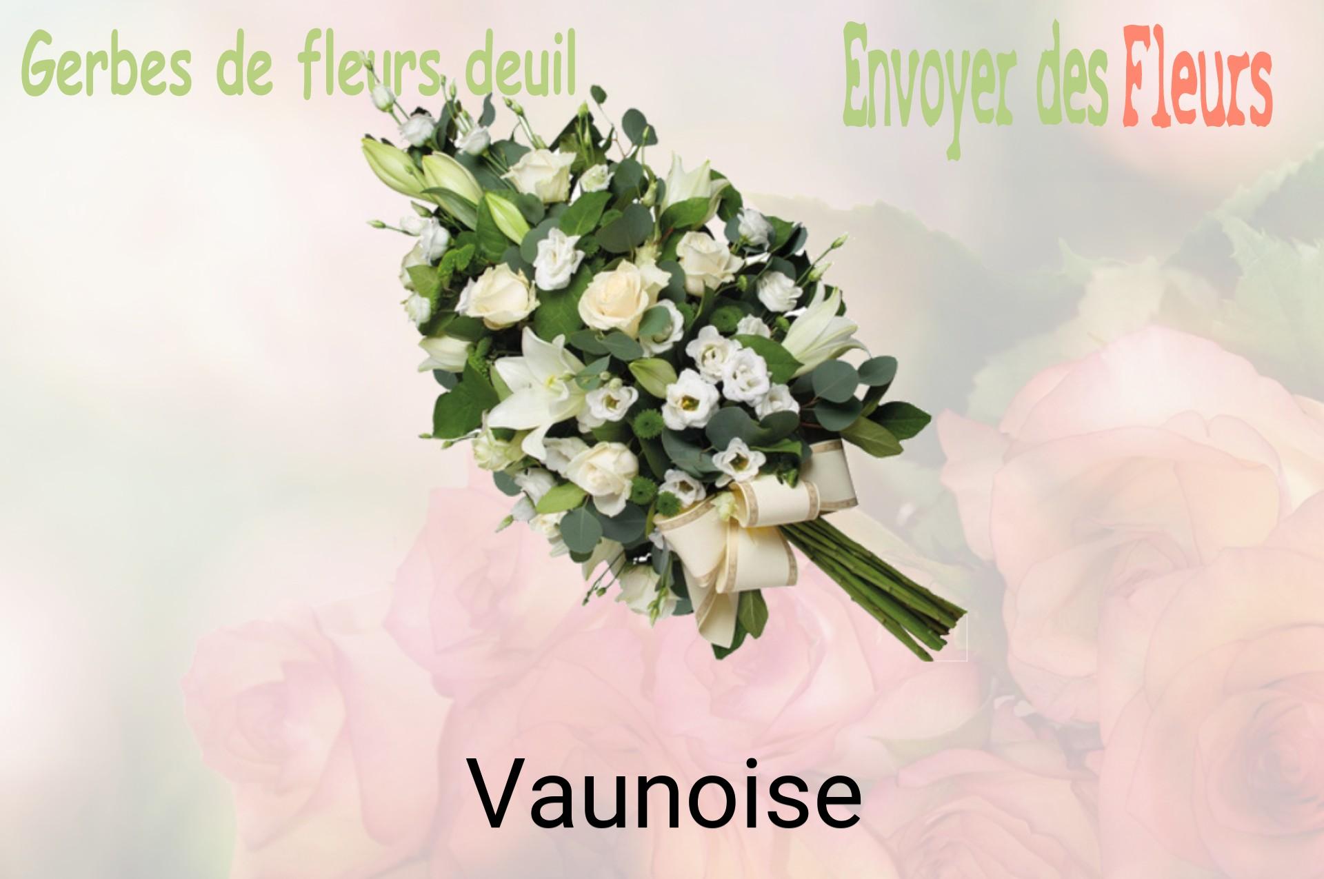 Gerbe de fleurs de deuil livrée à Vaunoise